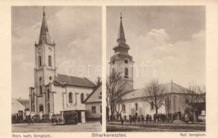 Biharkeresztes, Katolikus és református templom; Frisch testvérek kiadása