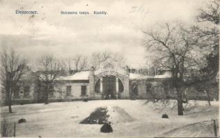 Demecser, Borzsova tanya, kastély; Malachovsky fényképész kiadása