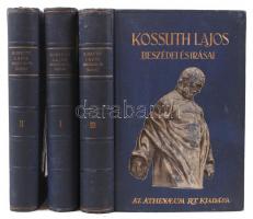 Kossuth Lajos beszédei és írásai I-III. Sajtó alá rendezte: Kossuth Ferencz. Budapest é.n. Athenaeum. 1 kötet gerince meglazult, több lap kijár  &lt;br/&gt; &lt;br/&gt;