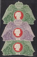 A bécsi Grillparzer egyesület 3 db dekoratív levélzárója