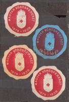 1939 Magyar Vöröskereszt 4 db levélzáró