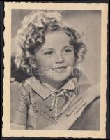 1936 Bp., Shirley Temple Club tagsági igazolványa előlapján Shirley Temple fotójával és nyomtatott aláírásával.
