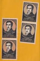 1924 Trattner János centenárium 2 klf levélzáró párokban