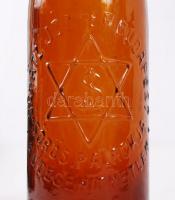 Dávid-csillagos barna sörösüveg "Schätz József söröspalackja, elidegeníthetetlen, 1914" fe...