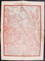 cca 1940 Budapest domborművű térképe, 59x43 cm; Magyar Királyi Térképészeti Intézet.