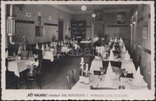 Szabadka Kuluncsics L. Két Galamb vendéglő belsője / restaurant interior (fl)