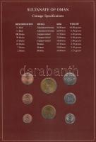 Omán 1980. 2b - 1/2R 8klf db, forgalmi szett felbélyegzett kartonlapon T:1
Oman 1980. 2 baisa - 1/2 ...