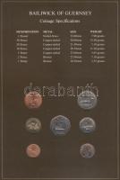 Guernsey 1979-82. 1p - 1Ł 7klf db, forgalmi szett felbélyegzett kartonlapon T:1
Guernsey 1979-82. 1 ...