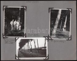 1935 Életképek Budapestről és Ürömről, 10 db, 9x6 cm-es méretekben, papírra rögzítve