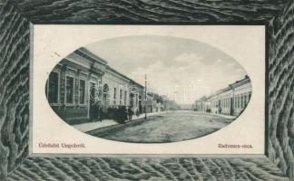 Ungvár, Radvancz utca, korcsma az Oroszlánhoz, zsidó vendéglő; Perlmann Etta kiadása / Jewish inn