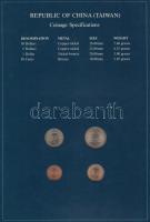 Kína/Taiwan 1982. 50c - 10$ 4klf db, forgalmi szett felbélyegzett kartonlapon T:1
China / Taiwan 198...