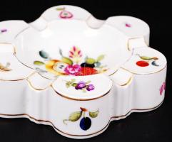 Herendi gyümölcsös hamutartó, kézzel festett, jelzett, hibátlan, d:15 cm