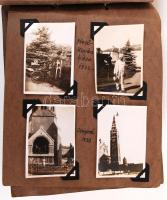 1933 Szeged, Kékes, Mezőkovácsháza, Szentes, 99 kisméretű nyaralási fotó, album hiányos.