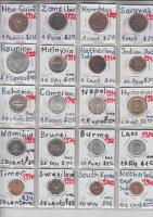 20db pénzérme klf országok érméiből, Zanzibár, Burma, Namíbia, Timor, Laosz stb. T:UNC,PP,2 20 pieces of coins of different countries such as Zanzibar, Burma, Namibia, Timor, Laos etc. C:PP,UNC,XF