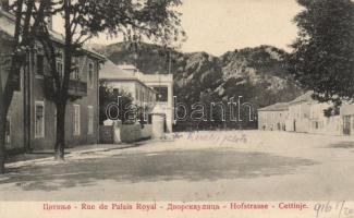 Cetinje, Hofstrasse / street to palace