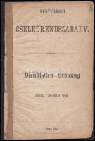 1871 Pest, Pestvárosi cselédrendszabály (Diensboten Ordnung der königlichen Freistadt Pest), 40p.