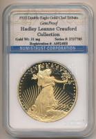 Amerikai Egyesült Államok 2003. "1933. 20$ Liberty" 24K-os aranyozásos fém replika plasztik tokban T:PP USA 2003. "1933. 20 Dollars Liberty" gilt COPY in plastic case C:PP