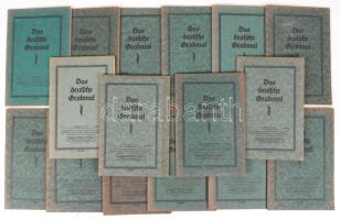 1925-1926 Das deutsche Grabmal, 1925. Nr. 7-Nr. 12.; 1926. Nr. 1-Nr. 12. Német nyelvű folyóirat német síremlékekről /  german-language journals about graves.