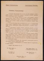 1938 Bp., A cserkészpróbák rendszerének áttekintése. Nagyméretű nyomtatvány.