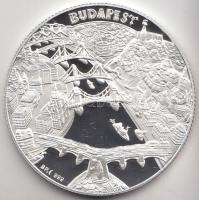 DN "Budapest nevezetességei-Budai Várpalota" Ag emlékérem (31,104g/1oz/0.999/42,5mm) T:PP Díszdobozban, tanúsítvánnyal!