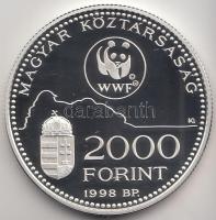 1998. 2000Ft Ag "WWF - Óvd a természetet" T:PP tanúsítvánnyal dísztokban