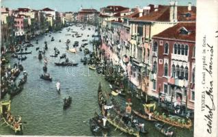 Venice, Venezia; Canal grande in festa / Grand Canal, festival