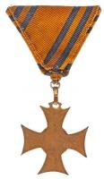 1913. "Mozgósítási Kereszt / 1912-1913-as Emlékkereszt" aranyozott kitüntetés mellszalagon...