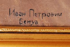 Ivan Petrovics jelzéssel: Benua. Olaj, vászon, keretben, 78×59 cm