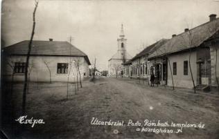 Csépa, Posta, Római katolikus templom, községháza, üzlet, photo (EK)