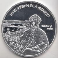 DN. "Nemzetünk nagyjai - Széchenyi István" Ag emlékérem (10,37g/0.999) T:PP Tanúsítvánnyal!