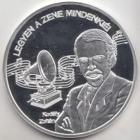 DN. "Nemzetünk nagyjai - Kodály Zoltán" Ag emlékérem (10,37g/0.999) T:PP Tanúsítvánnyal!