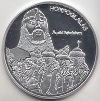 DN. "Nemzetünk nagyjai - Árpád fejedelem" Ag emlékérem (10,37g/0.999) T:PP Tanúsítvánnyal!