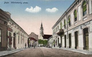 Baja, Vörösmarty utca, Központi Kávéház Polgár Nándor kereskedése (EK)