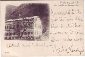 1906 Herkulesfürdő Lorenz-villa