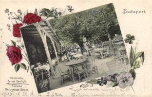 Budapest II. Hűvösvölgy, Balázs vendéglő, floral (fa)