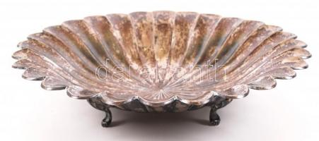 CCa 1900 ezüst (Ag.) gyümölcstál, jelzett, jó állapotban, nettó:440 g d:28 cm, m:6 cm / Silver fruit...