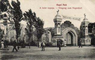 Budapest XIV. Angol Park, a kelet kapuja, Néger falu (EB)