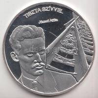 DN. "Nemzetünk nagyjai - József Attila" Ag emlékérem (10,37g/0.999) T:PP Tanúsítvánnyal!