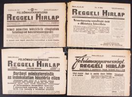 1932-1942 Felső-magyarországi Reggeli Hírlap 4 száma különböző évekből (1932, 1937, 1938, 1942).