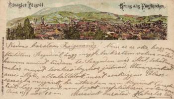 1897 Pécs, litho; kiadja Engel Lajos