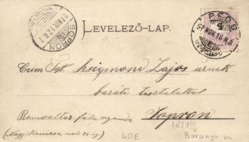 1897 Pécs, litho; kiadja Engel Lajos