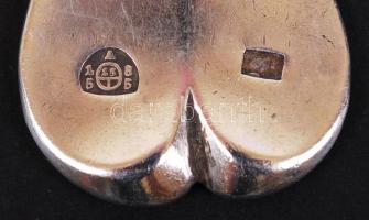 3 db ezüst (Ag) leveses kanál, jelzett /
silver soup spoons, 210 g