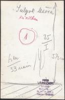 Sulyok Mária fotója. Várkonyi stúdió, pecséttel jelzett 9x14 cm