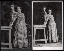 1946 Sulyok Mária és Gábor Miklós a Vágy a szilfák alatt c. darabban. Méreyné Wellesz Ella és Várkonyi stúdió, pecséttel jelzett 9x14 cm