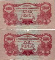 1944. 1000P "V.H." (2x) T:IV