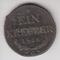 1816G 1Kr Cu T:2- ph, ütésnyom
Unger III.: 1406.c, Huszár: 2060