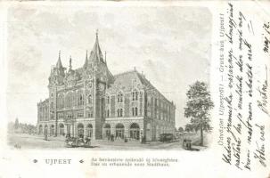 Budapest IV. Újpest, községháza (vágott / cut)