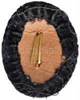 ~1930. "Vizicserkész" alumínium sapkajelvény ovális fekete bársony dísz foglalattal (Br.: ...