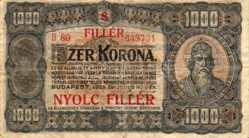 1923. 1000K "8f" fny-sal T:II/III