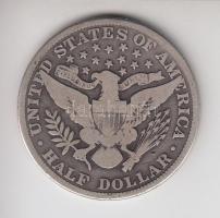 Amerikai Egyesült Államok 1902. 1/2$ Ag "Barber" T:3 USA 1902. 1/2 Dollar Ag "Barber" C:F Krause KM#116